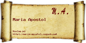 Maria Apostol névjegykártya